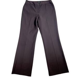 Nicole Miller New York Pants Woman's 8 Dark Chocolate Faux Pockets Easy Care